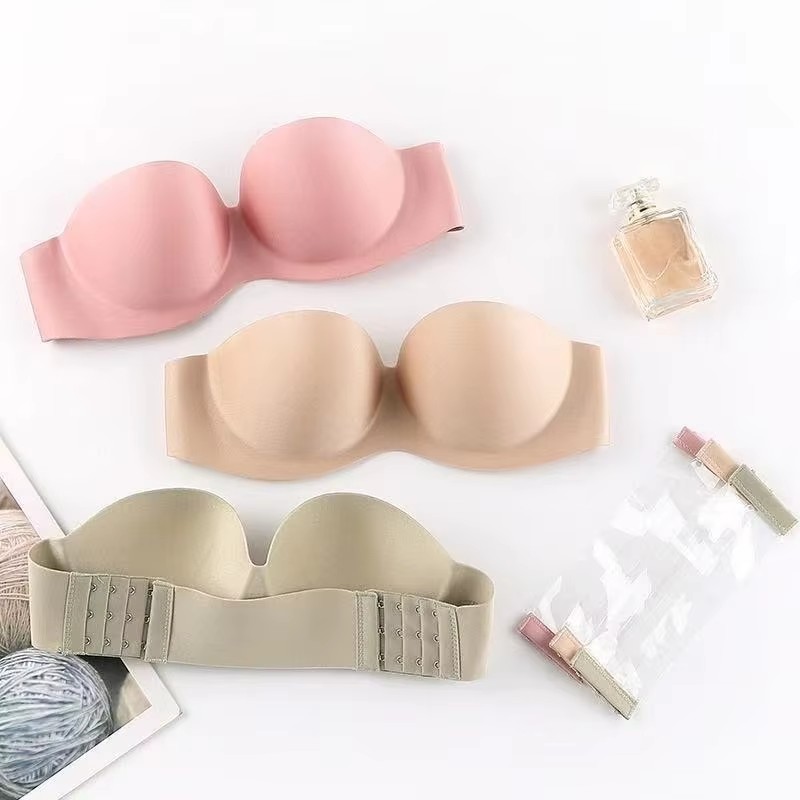 Strapless Bra Backless - Sutiã feminino sexy sem alças, push-up,