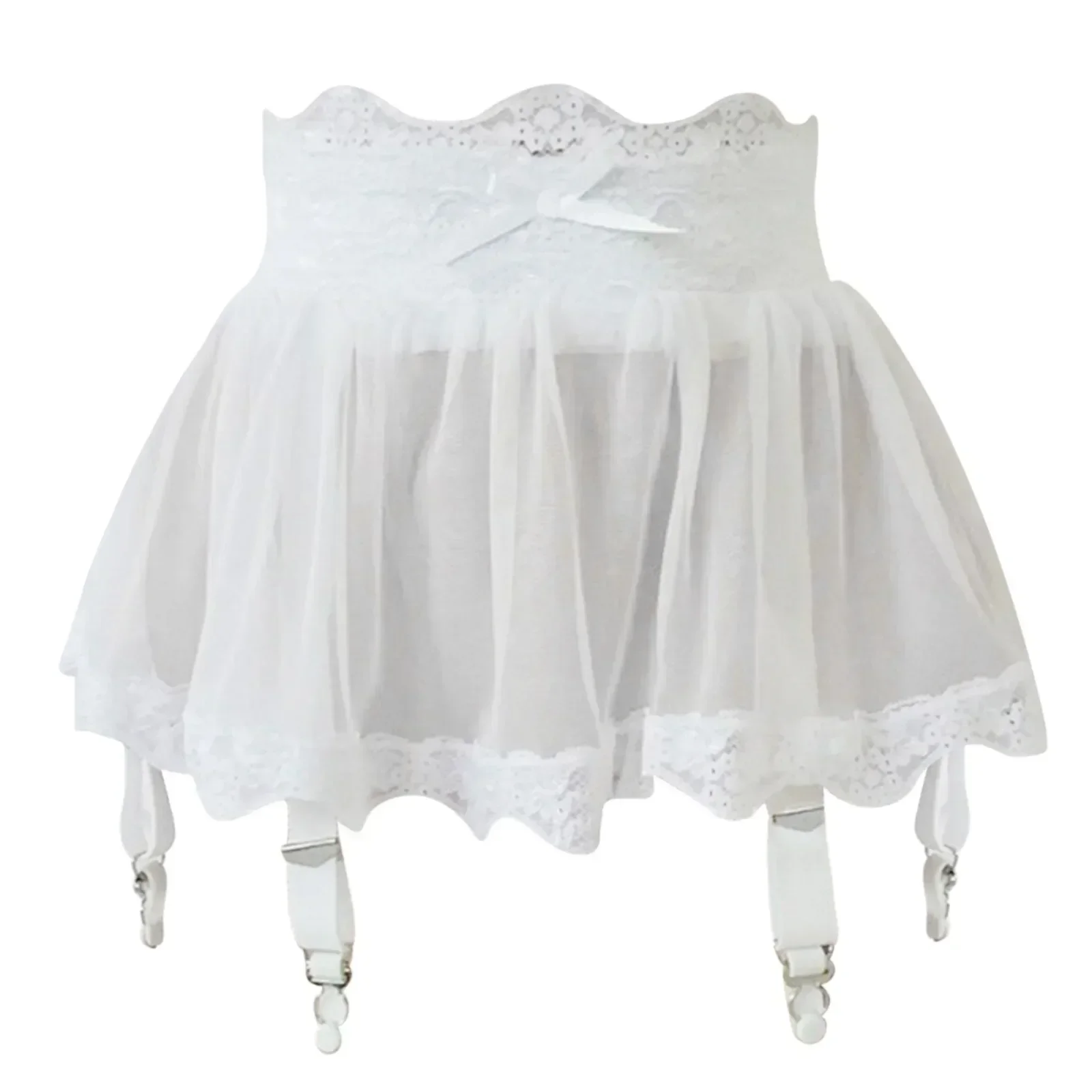 Garter Belt Set - Minissaia Feminina Sexy de Cintura Alta