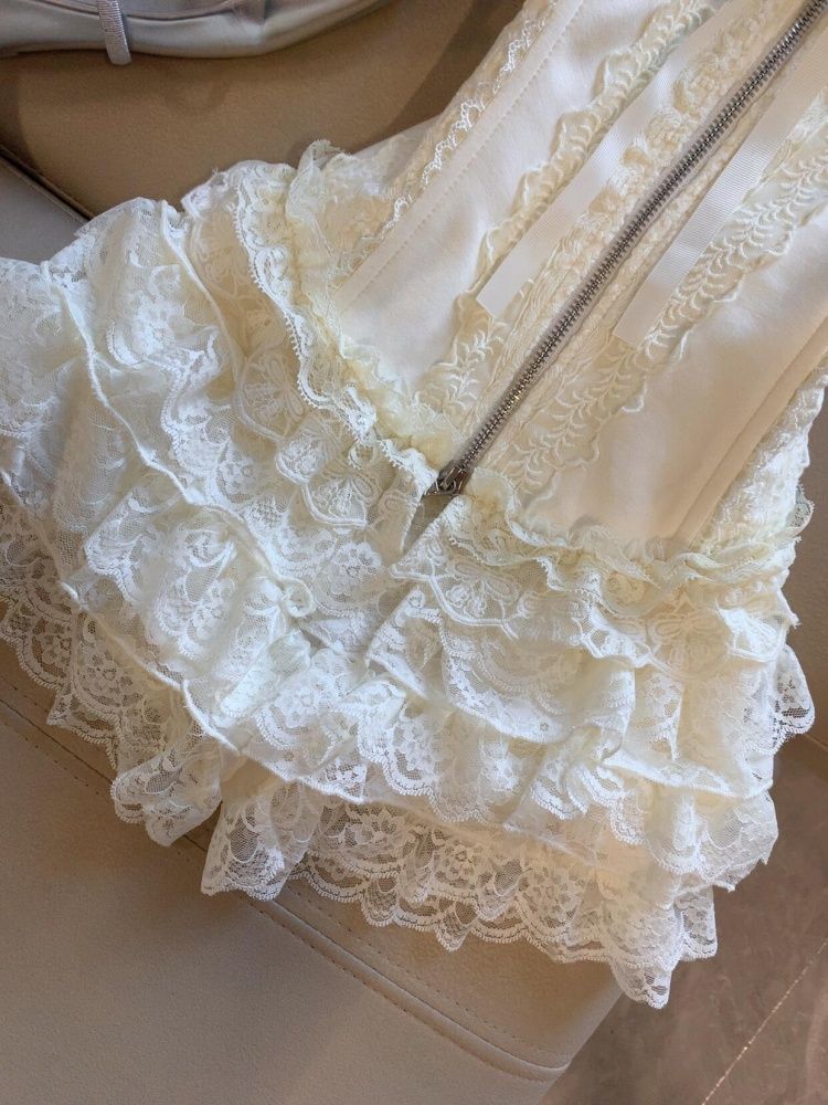 Conjunto de Top de Renda Cute  - Cami Top Lace avaliação e preço