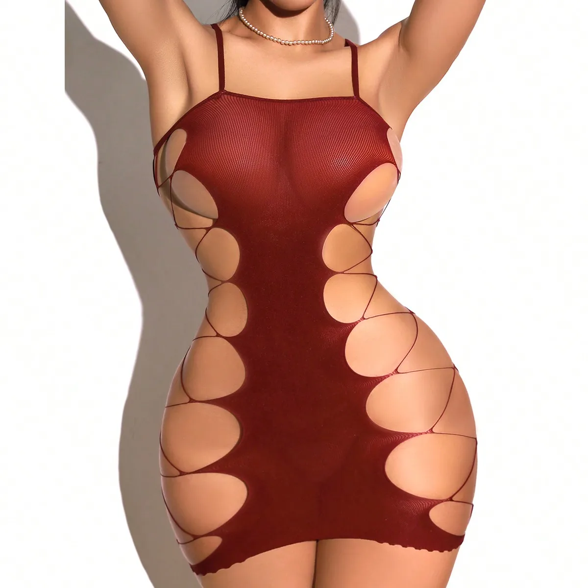 Nova moda feminina meias de co - Bodystocking Fishnet avaliação e preço