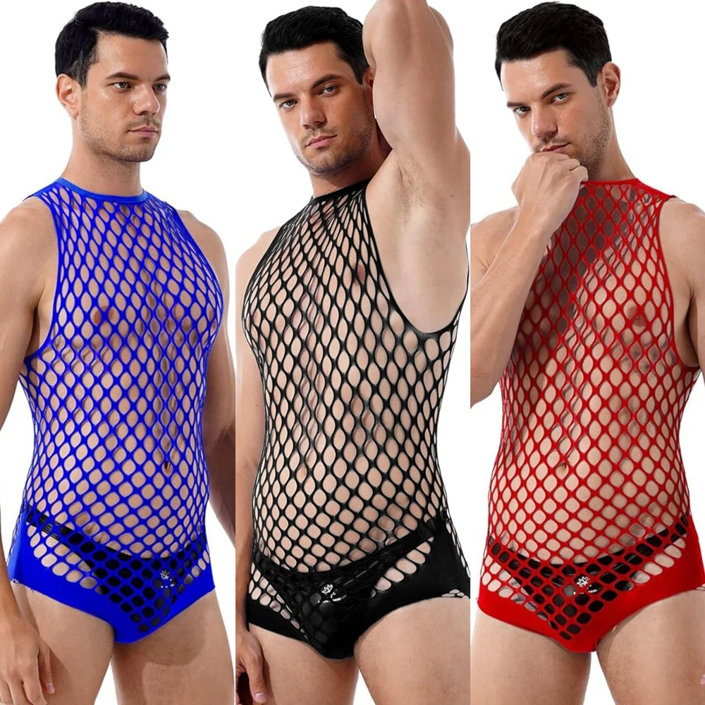 Gay bodystocking homem fetiche - Bodystocking Fishnet avaliação e preço