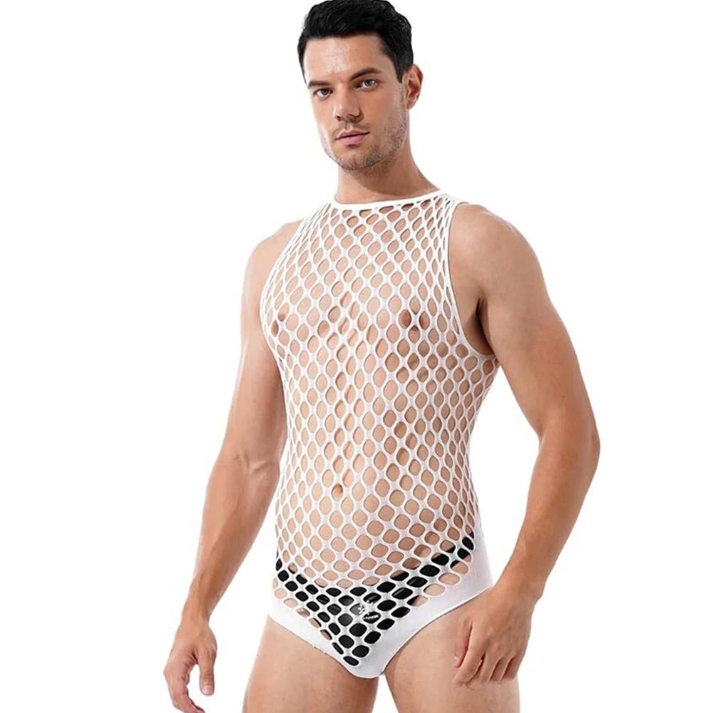 Gay bodystocking homem fetiche - Bodystocking Fishnet avaliação e preço